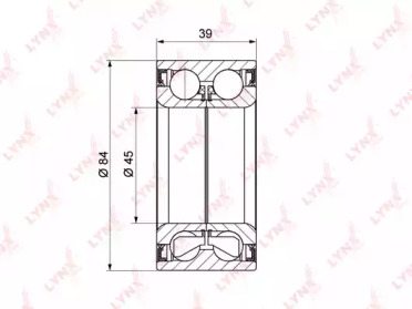 Комплект подшипника LYNXauto WB-1368