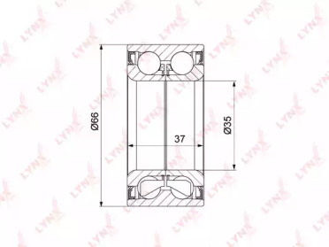 Комплект подшипника LYNXauto WB-1375