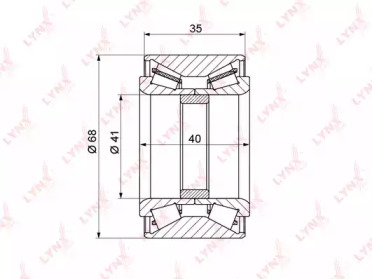 Комплект подшипника LYNXauto WB-1402