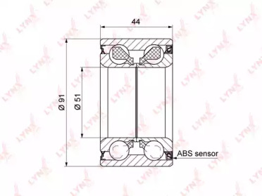 Комплект подшипника LYNXauto WB-1456