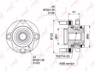 Комплект подшипника LYNXauto WH-1011