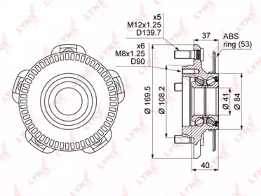 Комплект подшипника LYNXauto WH-1054