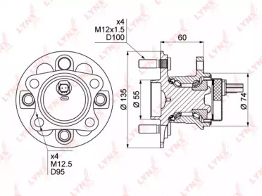 Комплект подшипника LYNXauto WH-1106