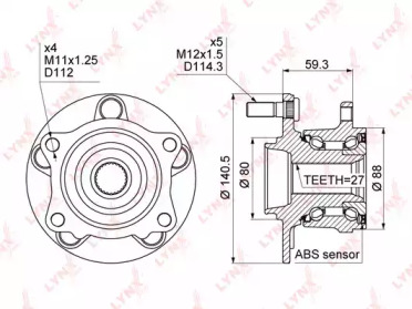 Комплект подшипника LYNXauto WH-1108