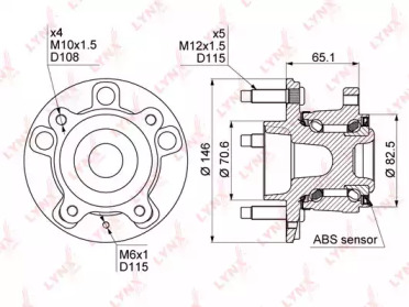 Комплект подшипника LYNXauto WH-1116