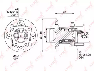 Комплект подшипника LYNXauto WH-1131