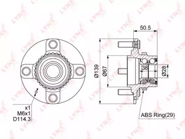 Комплект подшипника LYNXauto WH-1138