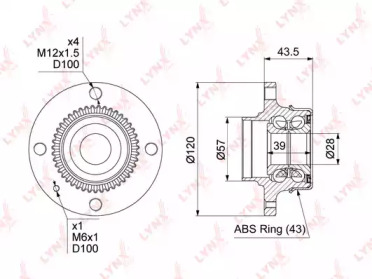 Комплект подшипника LYNXauto WH-1148