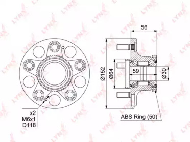 Комплект подшипника LYNXauto WH-1152