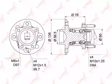 Комплект подшипника LYNXauto WH-1171