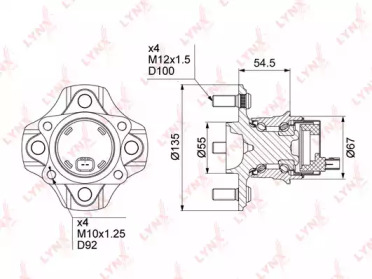 Комплект подшипника LYNXauto WH-1204