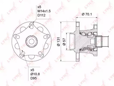 Комплект подшипника LYNXauto WH-1222