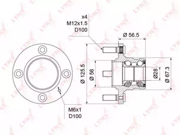 Комплект подшипника LYNXauto WH-1223