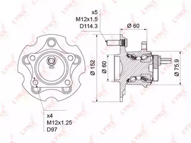 Комплект подшипника LYNXauto WH-1232