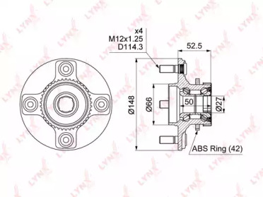 Комплект подшипника LYNXauto WH-1458