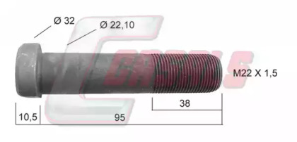 Болт крепления колеса CASALS 21226