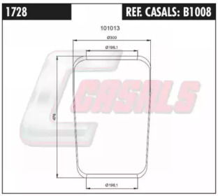 Баллон пневматической рессоры CASALS B1008