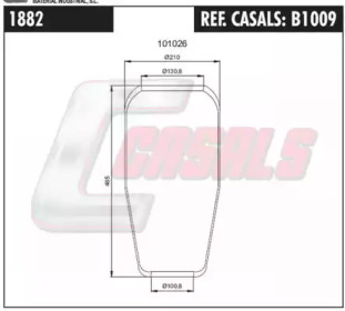 Баллон пневматической рессоры CASALS B1009