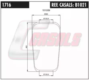 Баллон пневматической рессоры CASALS B1021