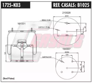 Баллон пневматической рессоры CASALS B1025