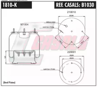 Баллон пневматической рессоры CASALS B1030