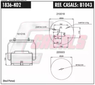 Кожух пневматической рессоры CASALS B1043