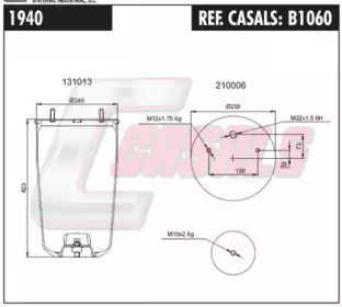 Баллон пневматической рессоры CASALS B1060