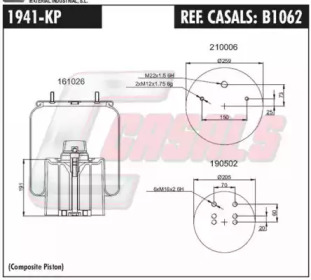 Баллон пневматической рессоры CASALS B1062