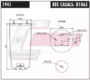 Баллон пневматической рессоры CASALS B1063