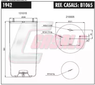 Баллон пневматической рессоры CASALS B1065