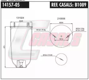 Баллон пневматической рессоры CASALS B1089