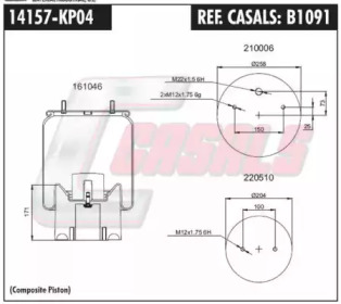 Баллон пневматической рессоры CASALS B1091