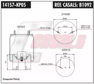 Баллон пневматической рессоры CASALS B1092