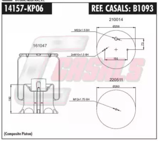 Баллон пневматической рессоры CASALS B1093