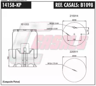 Баллон пневматической рессоры CASALS B1098