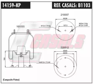 Баллон пневматической рессоры CASALS B1103