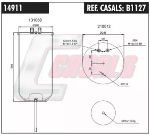 Баллон пневматической рессоры CASALS B1127