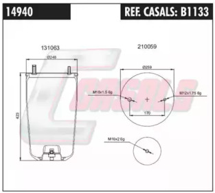 Баллон пневматической рессоры CASALS B1133