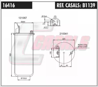 Баллон пневматической рессоры CASALS B1139