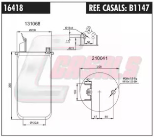 Баллон пневматической рессоры CASALS B1147