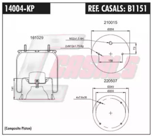 Баллон пневматической рессоры CASALS B1151