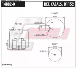 Баллон пневматической рессоры CASALS B1152