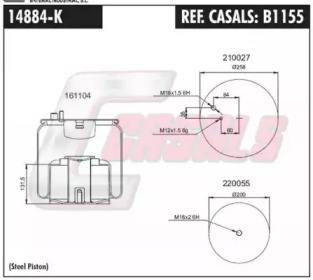 Баллон пневматической рессоры CASALS B1155