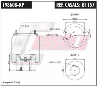 Баллон пневматической рессоры CASALS B1157