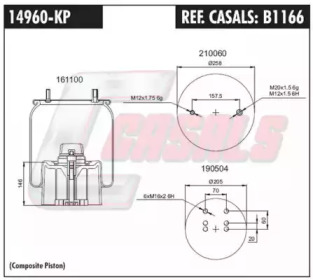 Баллон пневматической рессоры CASALS B1166