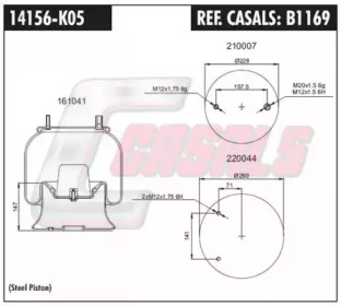 Баллон пневматической рессоры CASALS B1169