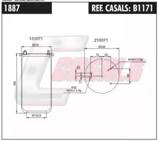 Баллон пневматической рессоры CASALS B1171