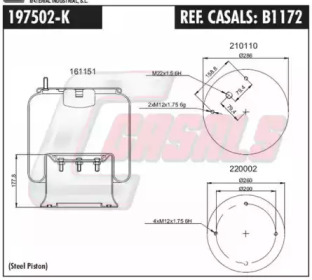 Баллон пневматической рессоры CASALS B1172