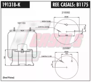 Баллон пневматической рессоры CASALS B1175