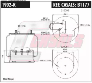 Баллон пневматической рессоры CASALS B1177